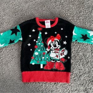 Like new Disney jr Minnie Mouse Christmas sweater toddler girls size 24 months